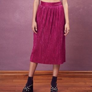 For Love & Lemons Marion Iridescent Midi Skirt
